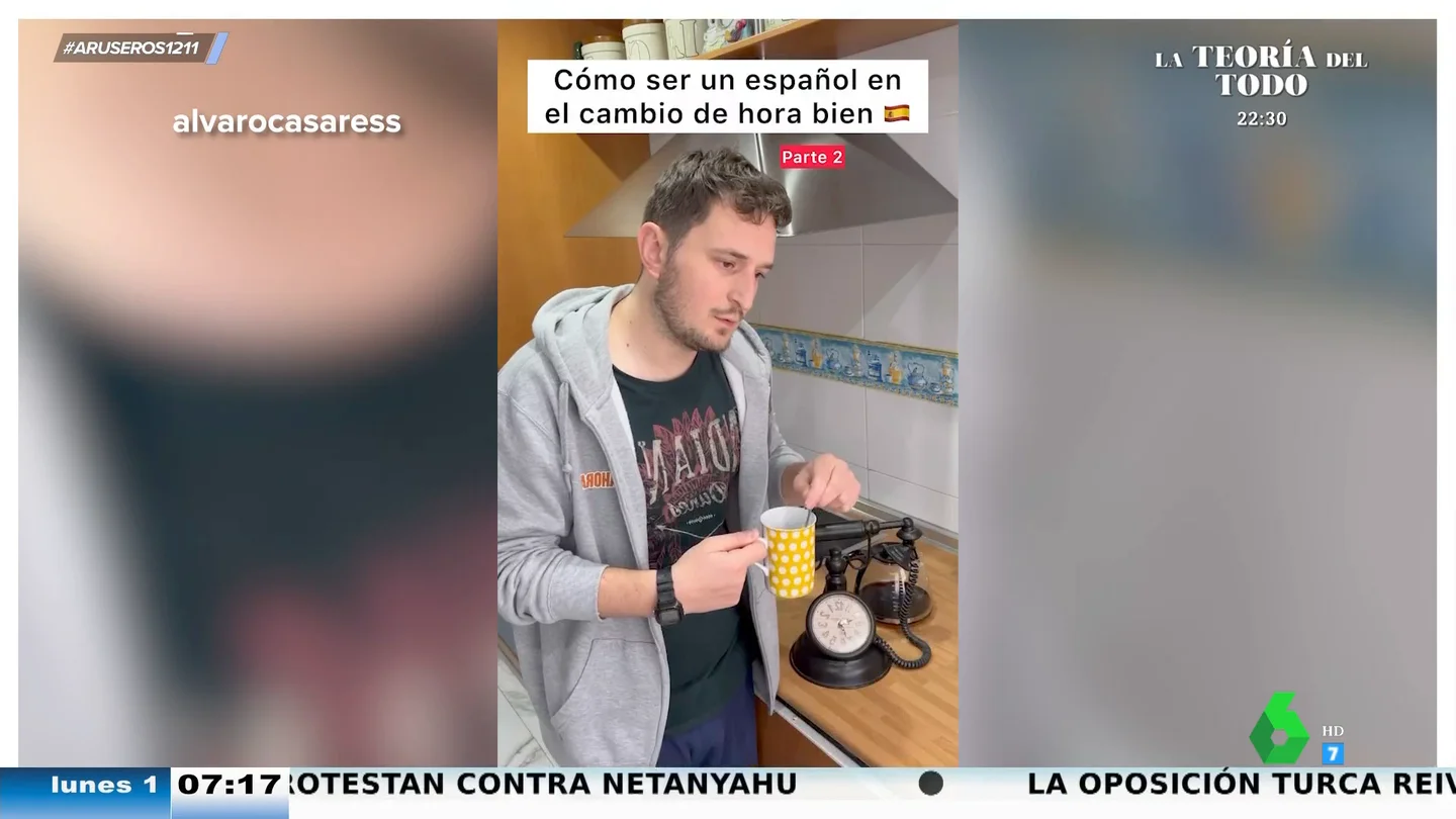 Álvaro Casares da las claves para ser un "español en el cambio de hora bien": "El reloj del coche ni se toca" Álvaro Casares da las claves para ser un "español en el cambio de hora bien": "El reloj del coche ni se toca"