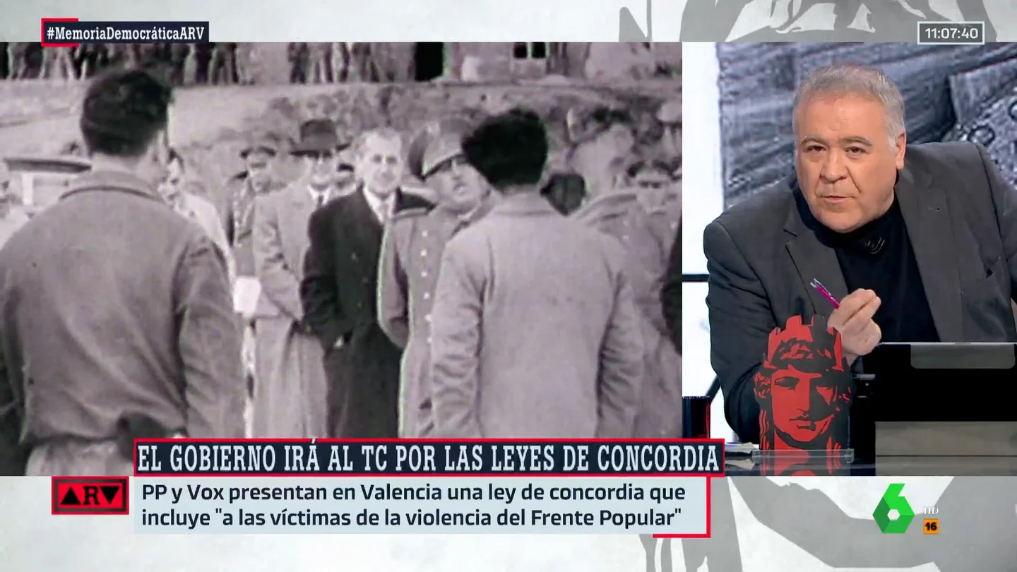 Ferreras lamenta que haya gobiernos del PP que "arrastrados por Vox" sean incapaces de definir el régimen de Franco como una dictadura Ferreras lamenta que haya gobiernos del PP que "arrastrados por Vox" sean incapaces de definir el régimen de Franco como una dictadura