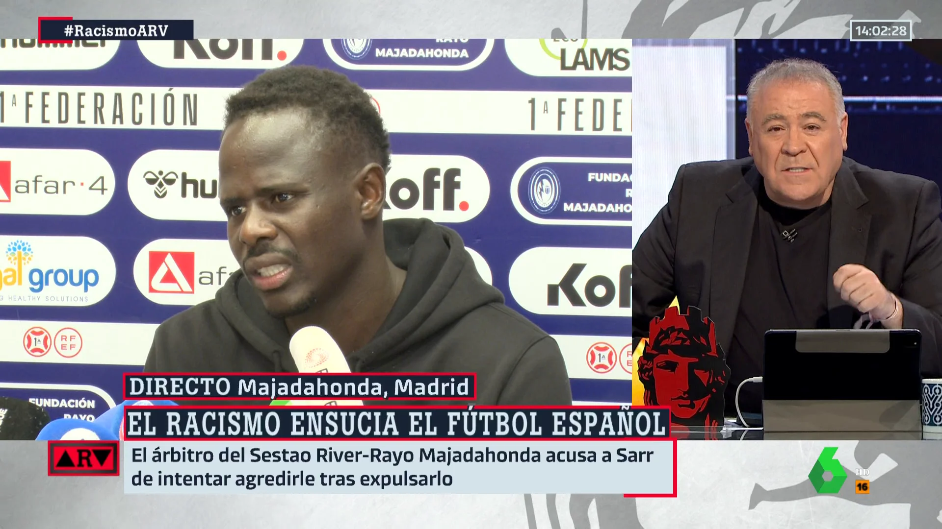 Ferreras reacciona a las declaraciones de Geikh Sarr y señala que en la RFEF "todo apesta"