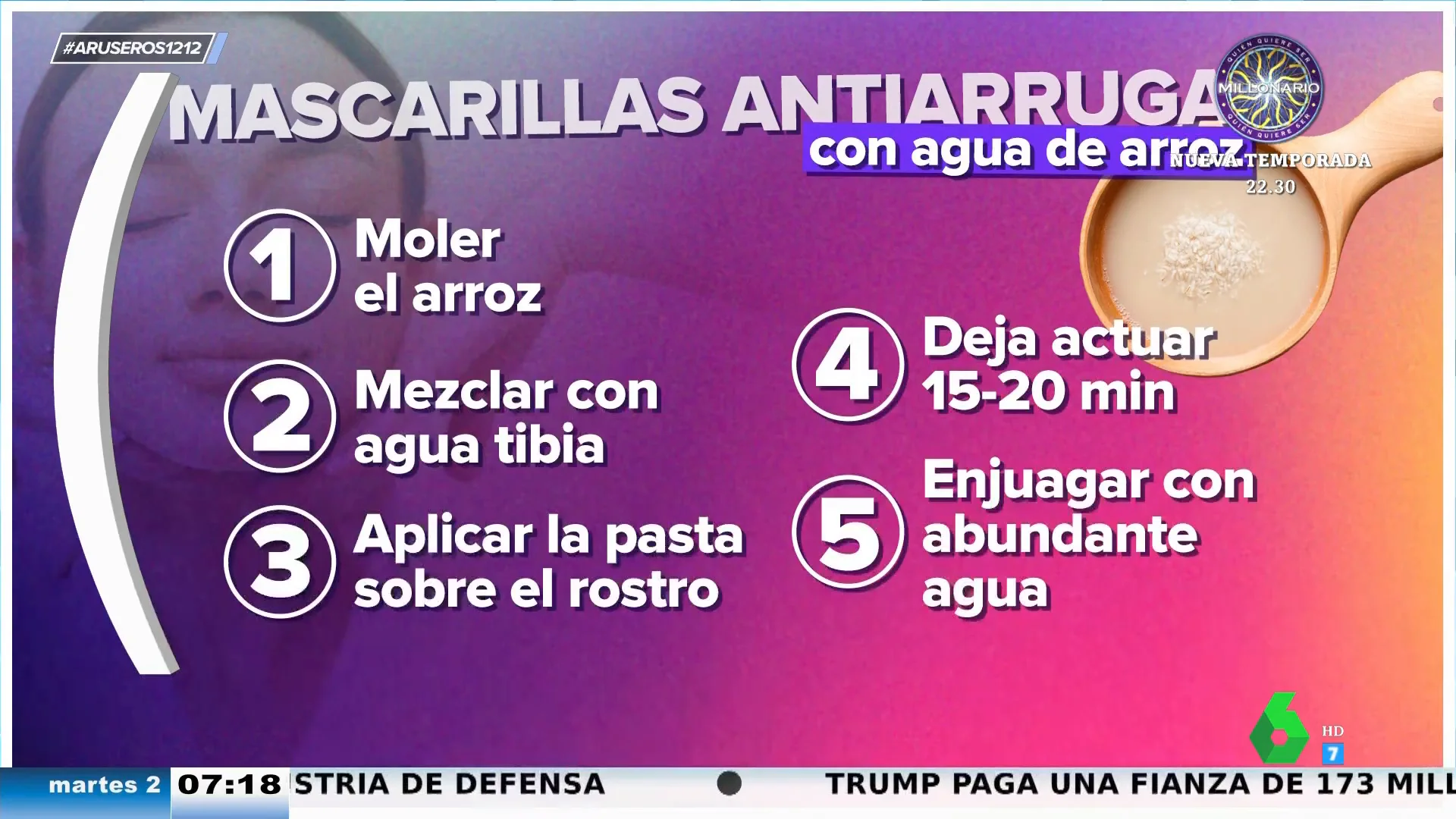 Alba Gutiérrez da el truco definitivo para decirle adiós a las arrugas: así se hace una mascarilla de arroz