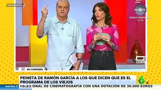 Ramón García dedica una peineta a todo aquel que dice que su programa "es para viejos" Ramón García dedica una peineta a todo aquel que dice que su programa "es para viejos"