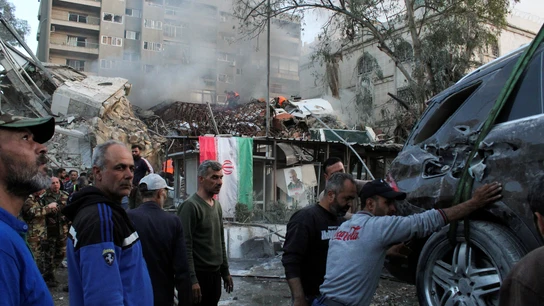 Ataque aéreo israelí contra el consulado de Irán en la capital siria Ataque aéreo israelí contra el consulado de Irán en la capital siria
