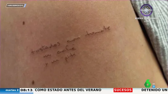Alejandra Rubio se tatúa 'tostadas con tomate, un café y un piti': "Me tatúo lo que quiero, es mi cuerpo" Alejandra Rubio se tatúa 'tostadas con tomate, un café y un piti': "Me tatúo lo que quiero, es mi cuerpo"