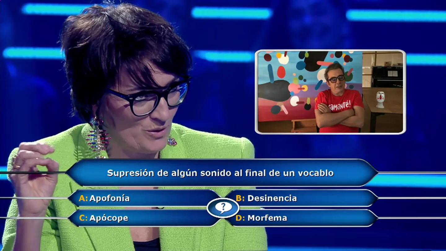 Silvia Abril pide ayuda a su marido por videollamada en Quién quiere ser millonario: ¿acertará Andreu Buenafuente? Silvia Abril pide ayuda a su marido por videollamada en Quién quiere ser millonario: ¿acertará Andreu Buenafuente?