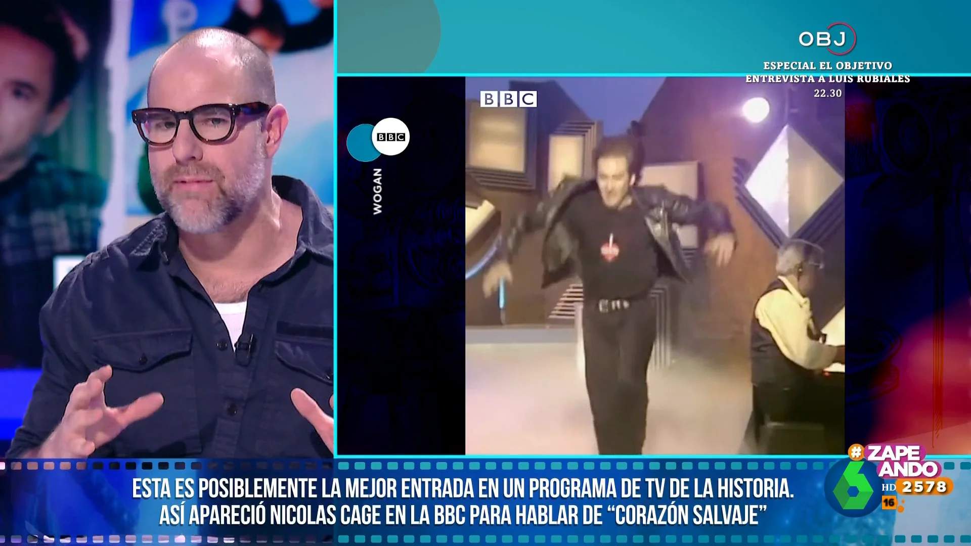 Alberto Rey analiza la "apoteósica" entrada de Nicolas Cage a un programa de la BBC: "Es un tipo súper excéntrico"