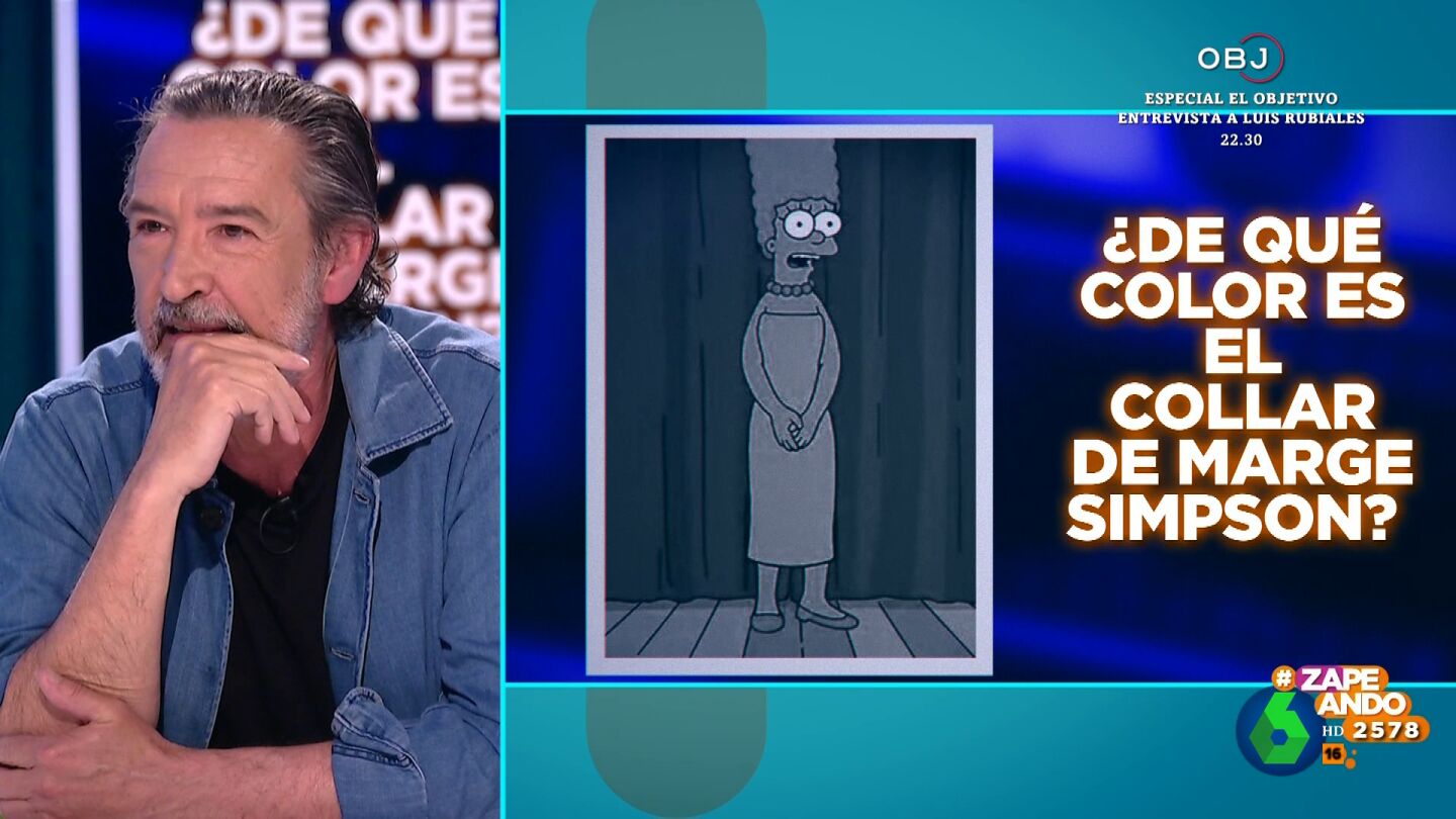 &iquest;De qu&eacute; color es el collar de Marge Simpson? Gin&eacute;s Garc&iacute;a Mill&aacute;n se atreve con este juego de Zapeando