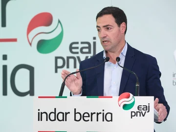 Imanol Pradales, en la presentación del programa electoral del PNV para 2024 Imanol Pradales, en la presentación del programa electoral del PNV para 2024