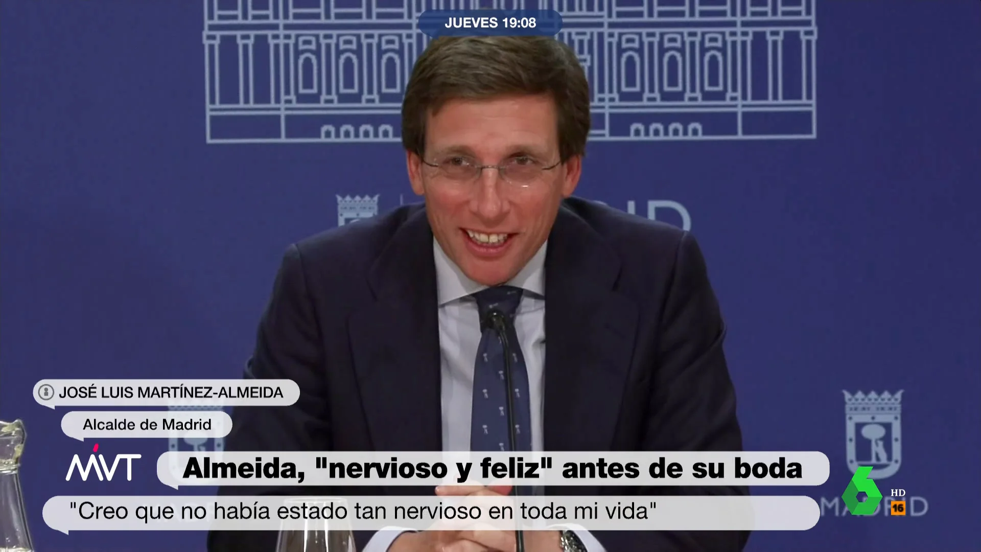 Almeida está nervioso y feliz por su boda con Teresa Urquijo