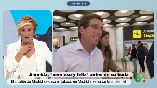La reacci&oacute;n de Cristina Pardo al conocer que Almeida "era un lig&oacute;n": "Me acabo de quedar loqu&iacute;sima"