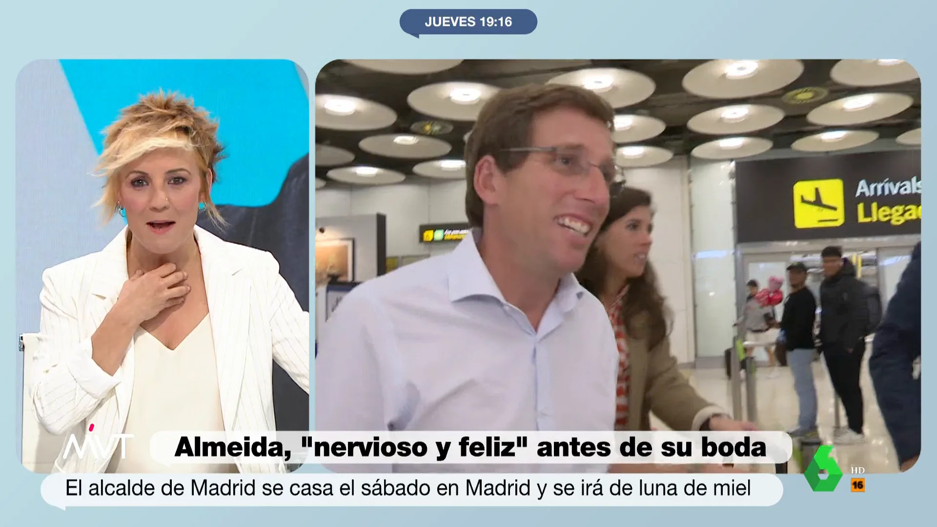 La reacción de Cristina Pardo al conocer que Almeida "era un ligón": "Me acabo de quedar loquísima"
