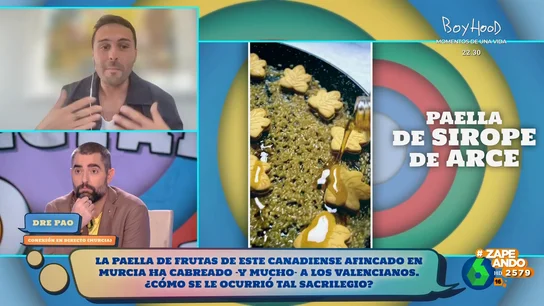 Dani Mateo, al inventor de la 'paella' de frutas tras desvelar sus próximas creaciones: "Por un lado te detesto y por otro te admiro más" Dani Mateo, al inventor de la 'paella' de frutas tras desvelar sus próximas creaciones: "Por un lado te detesto y por otro te admiro más"