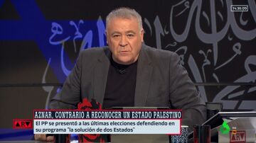 Ferreras critica la postura de Aznar sobre el Estado palestino: "Es un tipo impresentable"