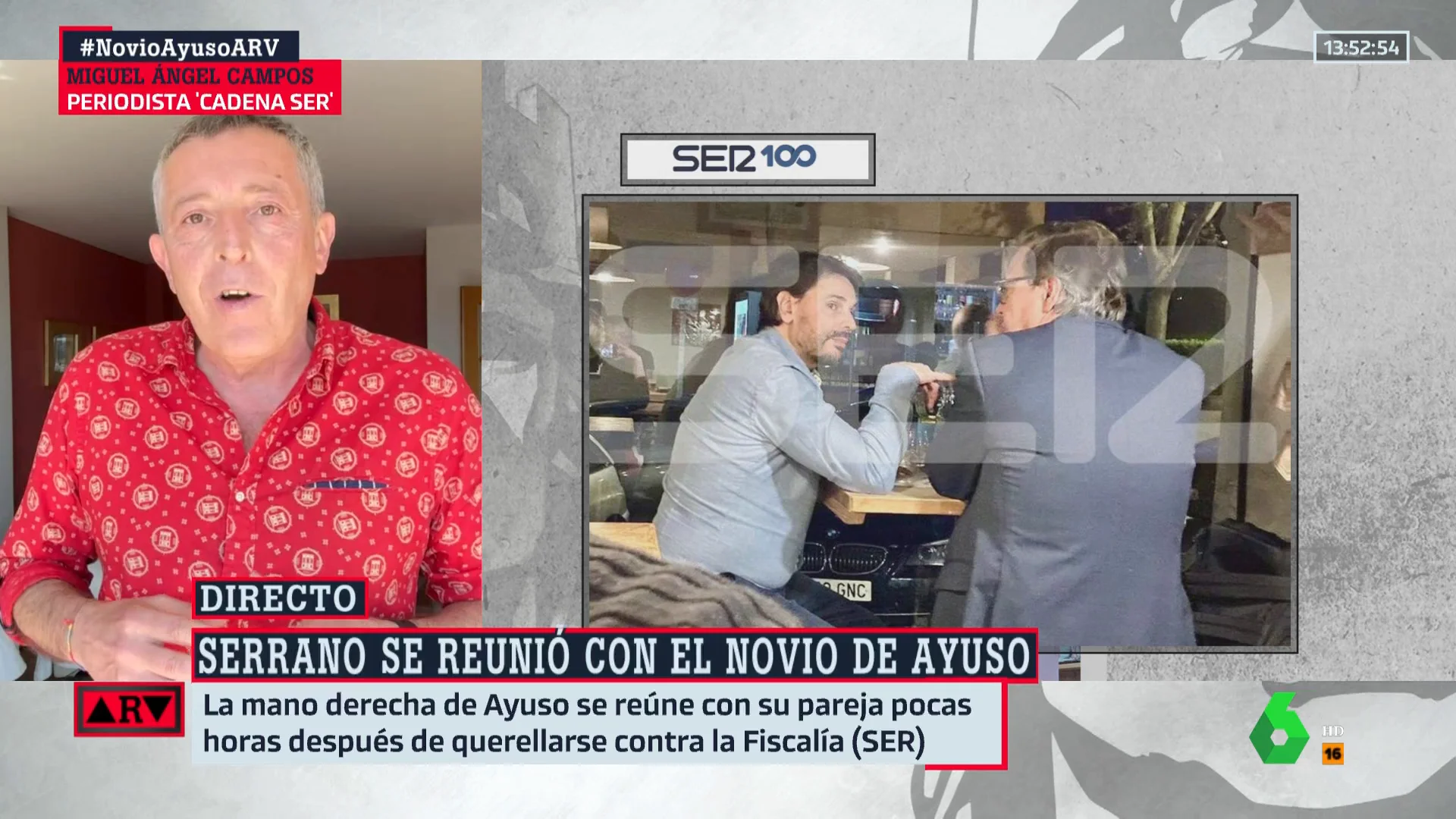 Miguel Ángel Campo, sobre Serrano tras su encuentro con el novio de Ayuso: "¿Qué no diría si fuese entre Cerdán y Koldo?" Miguel Ángel Campo, sobre Serrano tras su encuentro con el novio de Ayuso: "¿Qué no diría si fuese entre Cerdán y Koldo?"