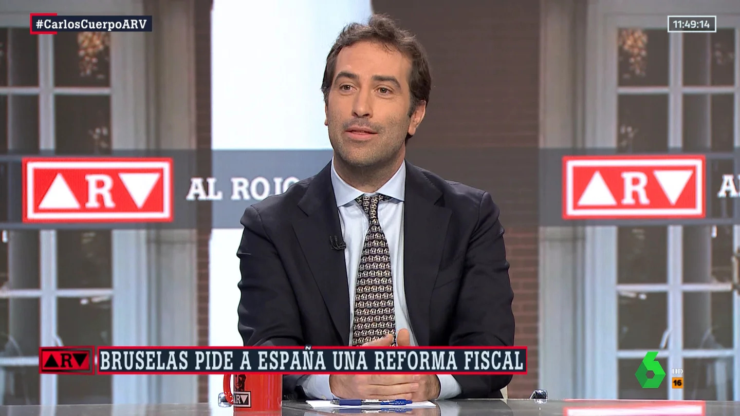 Carlos Cuerpo pide a la UE "actualizar su diagnóstico" sobre el sistema fiscal español antes de llevar a cabo la reforma que demanda Bruselas Carlos Cuerpo pide a la UE "actualizar su diagnóstico" sobre el sistema fiscal español antes de llevar a cabo la reforma que demanda Bruselas