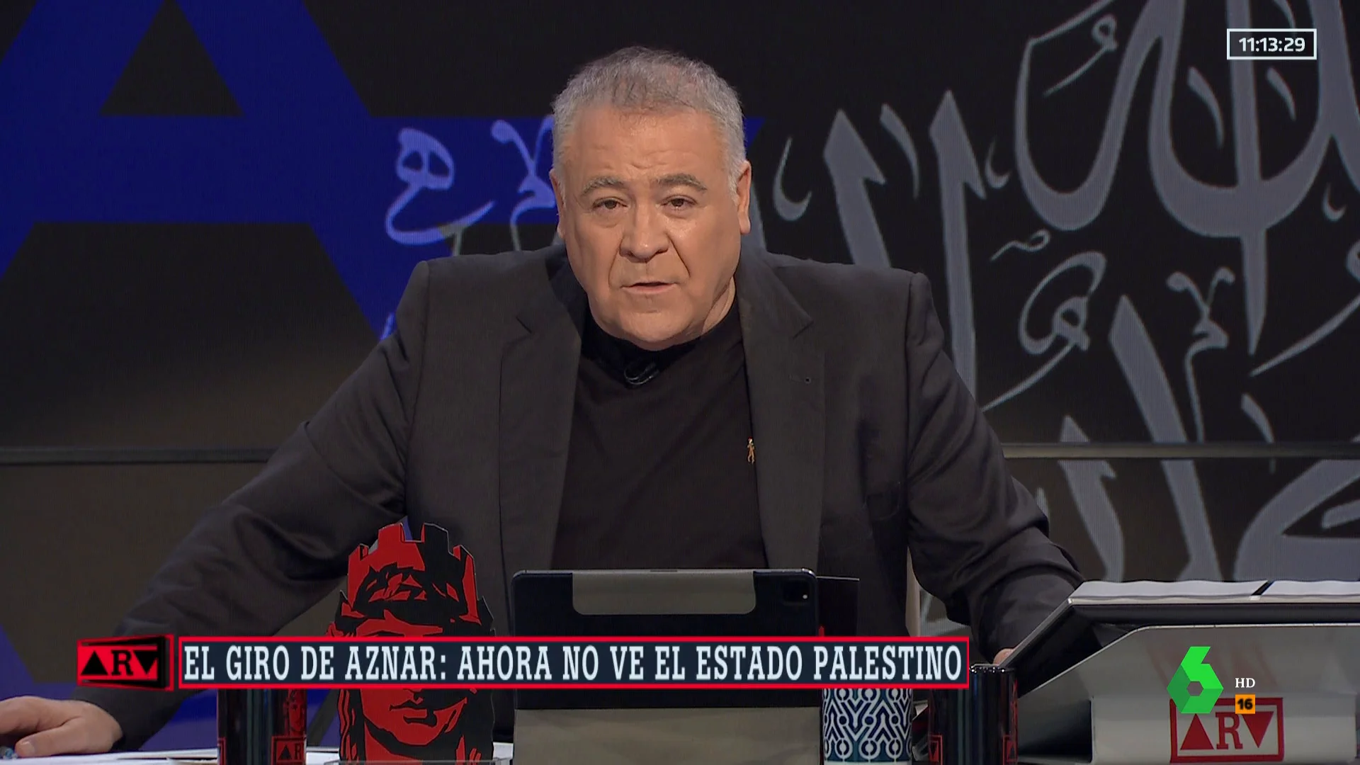 La crítica de Ferreras a las palabras de Aznar sobre el Palestina: "Soberbia, prepotencia, chulería..."