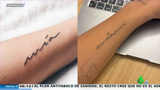 Laura Escanes desvela por qué cambió su tatuaje 'Mía' por 'Miami' y alucina a Alfonso Arús: "Es brillante" Laura Escanes desvela por qué cambió su tatuaje 'Mía' por 'Miami' y alucina a Alfonso Arús: "Es brillante"