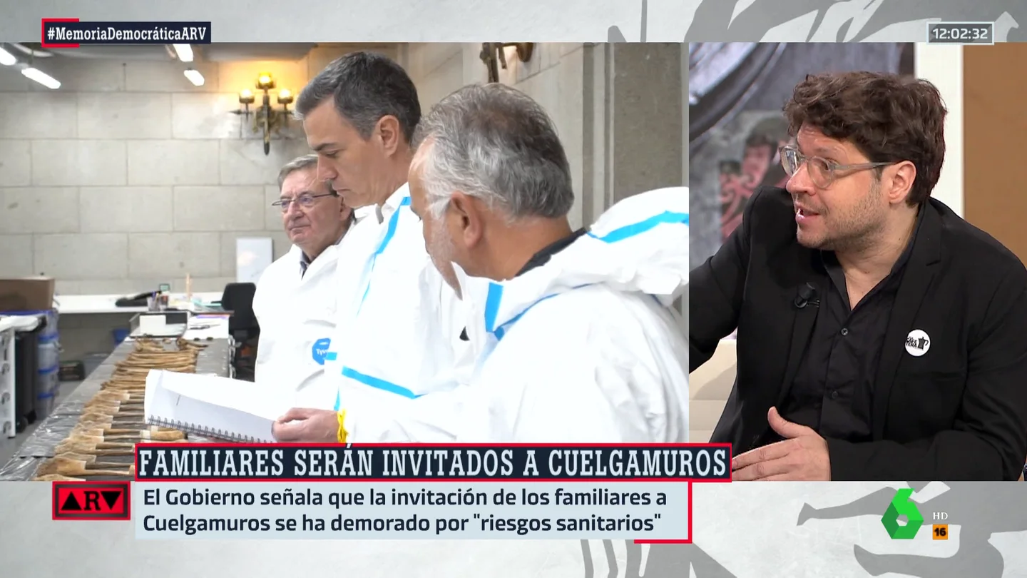 ARV - Fernando Berlín señala el "poder" de las imágenes de Sánchez en Cuelgamuros defendiendo la Memoria Histórica: "Ya era hora" ARV - Fernando Berlín señala el "poder" de las imágenes de Sánchez en Cuelgamuros defendiendo la Memoria Histórica: "Ya era hora"