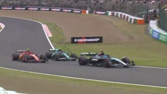 Alonso, Sainz y Russell en Suzuka