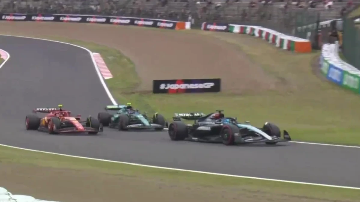 Alonso, Sainz y Russell en Suzuka