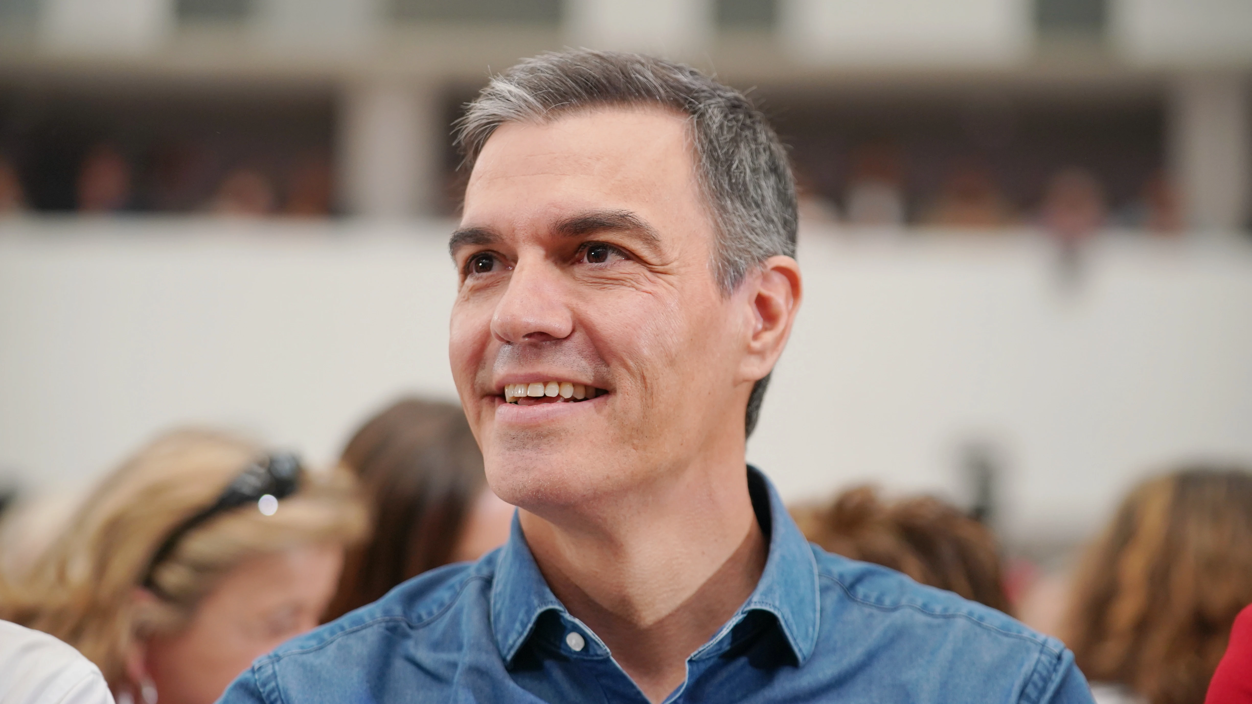 Pedro Sánchez, durante un acto en Vitoria