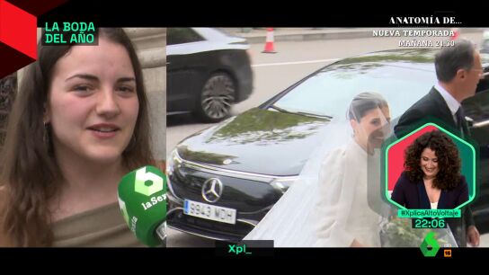 Una mujer opinas obre el vestido de novia de Teresa Urquijo