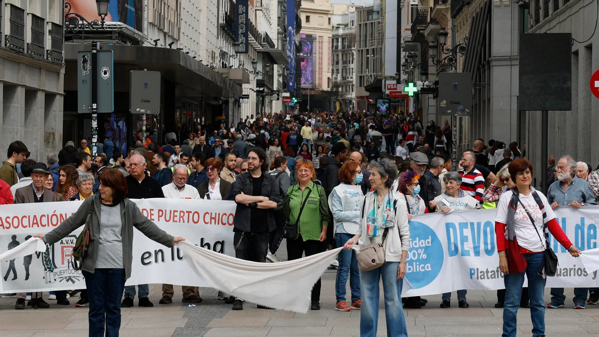 Manifestación en defensa de la sanidad pública en Madrid