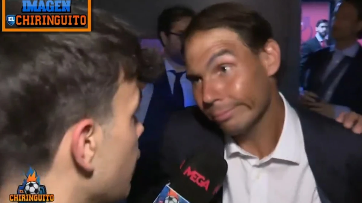 Rafa Nadal con 'El Chiringuito' tras la final de Copa