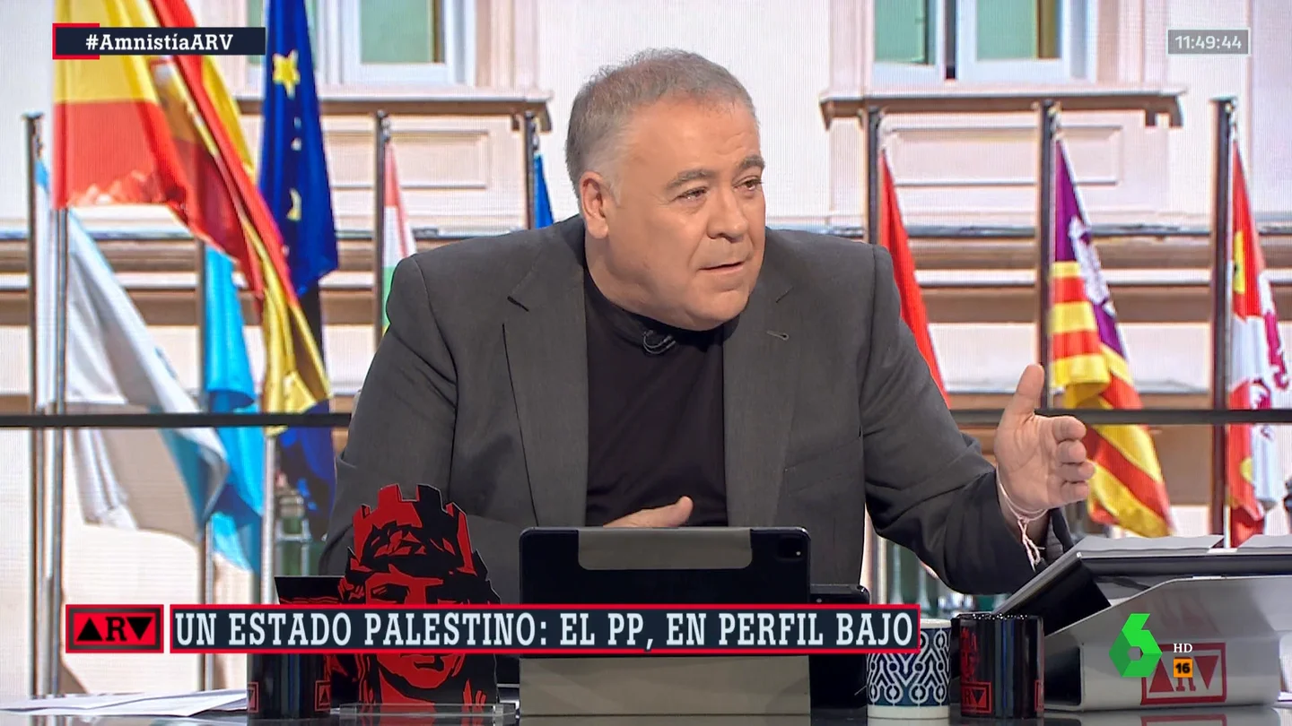 ARV - Ferreras, sobre los dirigentes del PP: "No se atreven a defender el reconocimiento del Estado palestino, como Aznar ha dicho que no..." ARV - Ferreras, sobre los dirigentes del PP: "No se atreven a defender el reconocimiento del Estado palestino, como Aznar ha dicho que no..."