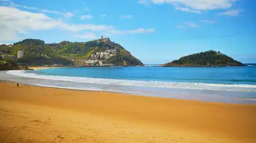 Playa de La Concha, en San Sebastián Playa de La Concha, en San Sebastián
