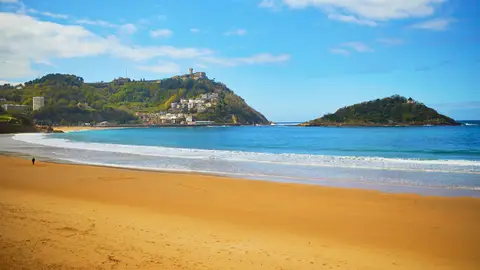 Playa de La Concha, en San Sebastián Playa de La Concha, en San Sebastián