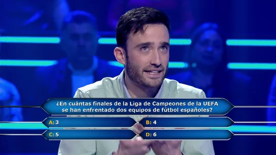 Así se arriesga como nunca un concursante de ¿Quién quiere ser millonario? tirando de intuición y conocimientos futbolísticos Así se arriesga como nunca un concursante de ¿Quién quiere ser millonario? tirando de intuición y conocimientos futbolísticos