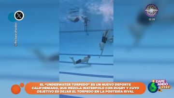 Así es el 'underwater torpedo', el nuevo deporte californiano que mezcla el waterpolo con el rugby