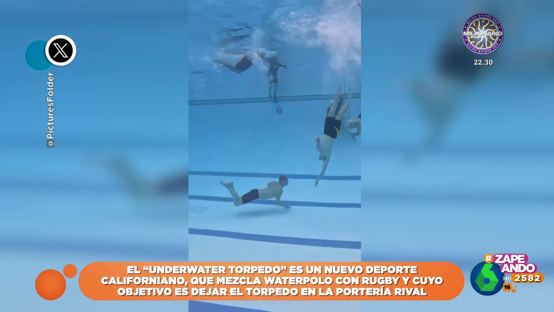 Así es el 'underwater torpedo', el nuevo deporte californiano que mezcla el waterpolo con el rugby