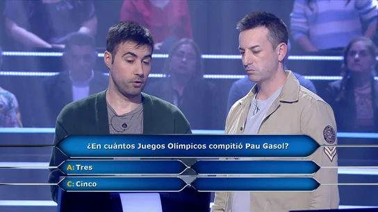 Pau Gasol 'tapona' el camino al millón de euros de un concursante de ¿Quién quiere ser millonario?: la pregunta que le costó dos comodines Pau Gasol 'tapona' el camino al millón de euros de un concursante de ¿Quién quiere ser millonario?: la pregunta que le costó dos comodines