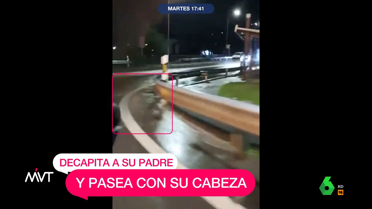El vídeo de la cabeza grabado por un conductor tras el crimen de Asturias El vídeo de la cabeza grabado por un conductor tras el crimen de Asturias