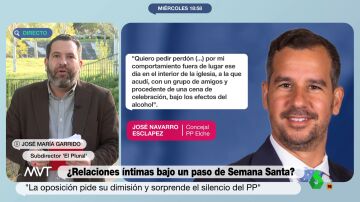 José María Garrido, sobre el concejal del PP acusado de tener sexo bajo un paso de Semana Santa