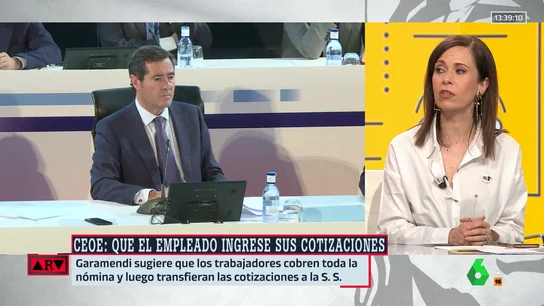 ARV- Ángeles Caballero acusa a Garamendi de ser un "señoro": "A algunos les sale el patriarcado por los poros" ARV- Ángeles Caballero acusa a Garamendi de ser un "señoro": "A algunos les sale el patriarcado por los poros"