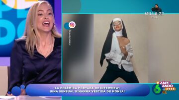 Isabel Forner opina sobre la portada de Rihanna vestida de monja: "Faltan monjas en España, es un buen marketing"