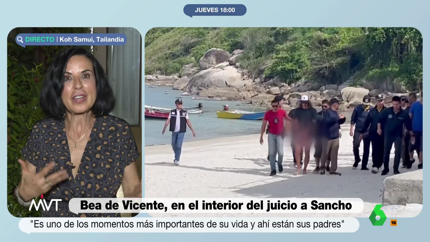 Bea de Vicente habla tras acceder al juicio a Daniel Sancho Tras ser la única analista independiente en entrar al juicio de Daniel Sancho, Bea de Vicente analiza en este vídeo de Más Vale Tarde algunos detalles de un proceso que califica de "garantistas" y con "muchas diferencias con el nuestro".