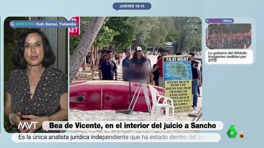 Bea de Vicente, sobre la siesta del abogado de Daniel Sancho en el juicio: "No tengo palabras" Bea de Vicente, sobre la siesta del abogado de Daniel Sancho en el juicio: "No tengo palabras"