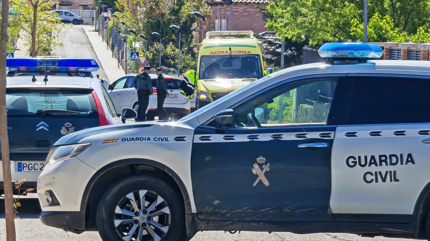 La Guardia Civil en el lugar del suceso en Chiloeches La Guardia Civil en el lugar del suceso en Chiloeches