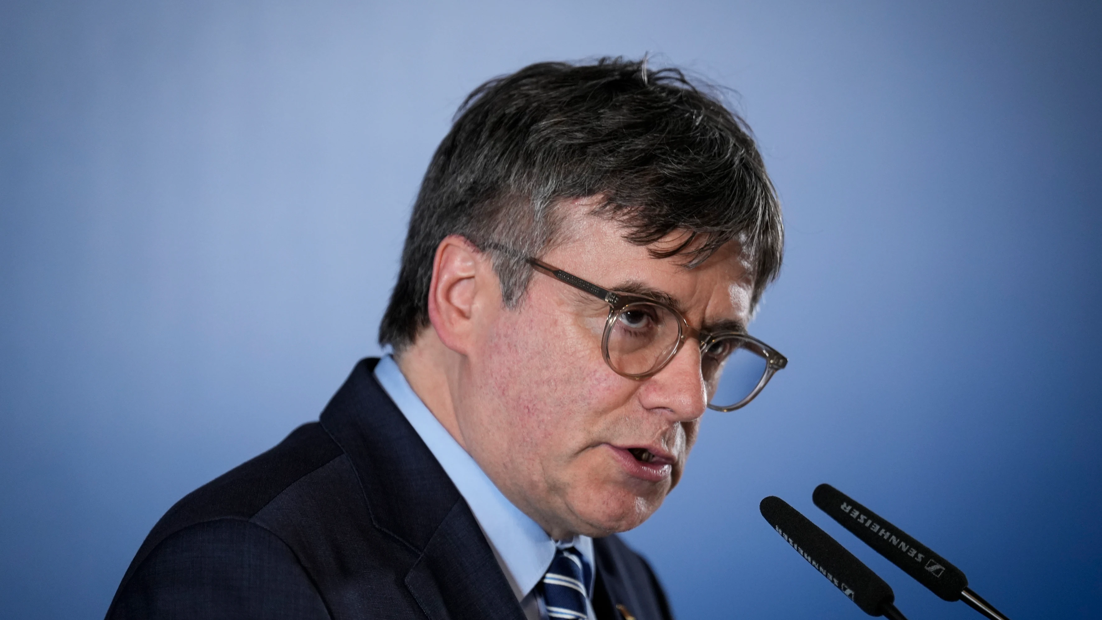 El expresident de la Generalitat Carles Puigdemont en un acto en Perpinyà