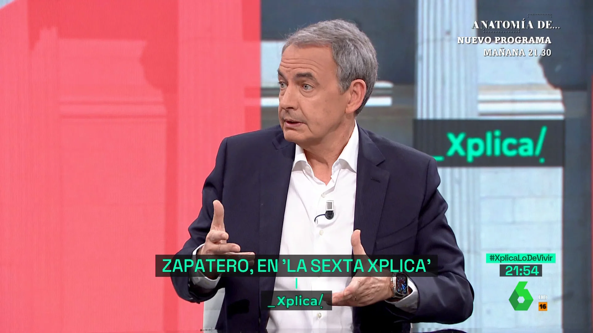 Zapatero en laSexta Xplica