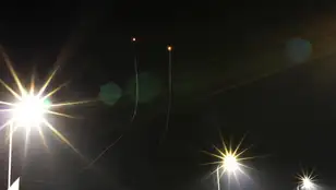 El sistema de defensa israelí intercepta los drones enviados por Irán. 