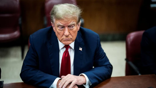 Donald Trump durante el juicio. Donald Trump durante el juicio.