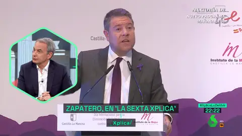 XPLICA Zapatero habla abiertamente de sus diferencias con García-Page: "Todos los vaticinios que ha hecho no se van a cumplir"