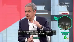 XPLICA La defensa de Zapatero por el reconocimiento del Estado Palestino: &quot;Eso permitirá que puedan negociar con más fortaleza&quot;