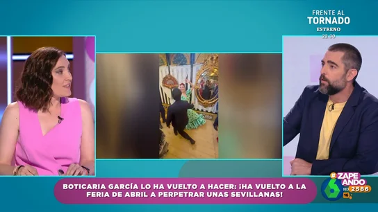 Dani Mateo, sobre las zancadas de Boticaria García al bailar sevillanas: "Estáis poniéndolas de moda Almeida y tú" Dani Mateo, sobre las zancadas de Boticaria García al bailar sevillanas: "Estáis poniéndolas de moda Almeida y tú"