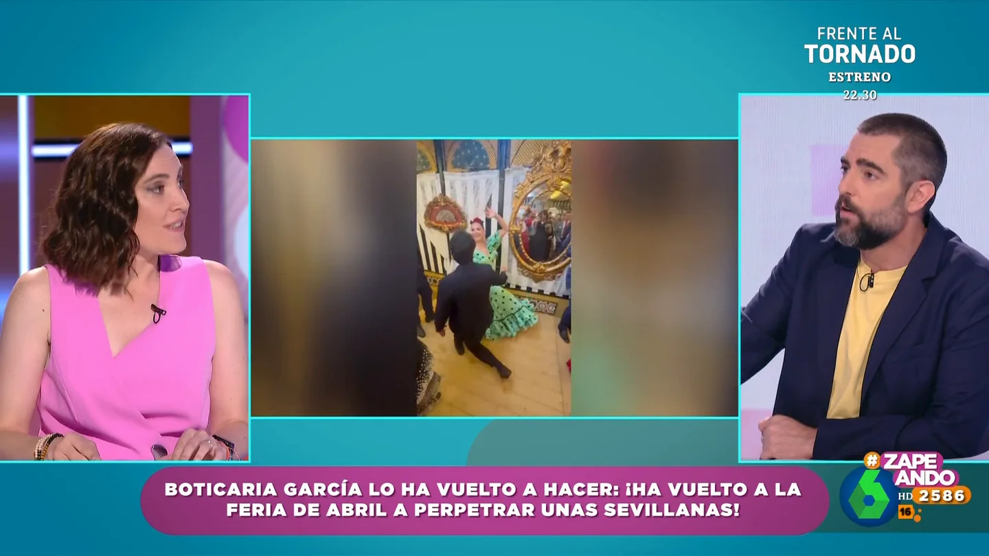 Dani Mateo, sobre las zancadas de Boticaria García al bailar sevillanas: "Estáis poniéndolas de moda Almeida y tú" Dani Mateo, sobre las zancadas de Boticaria García al bailar sevillanas: "Estáis poniéndolas de moda Almeida y tú"