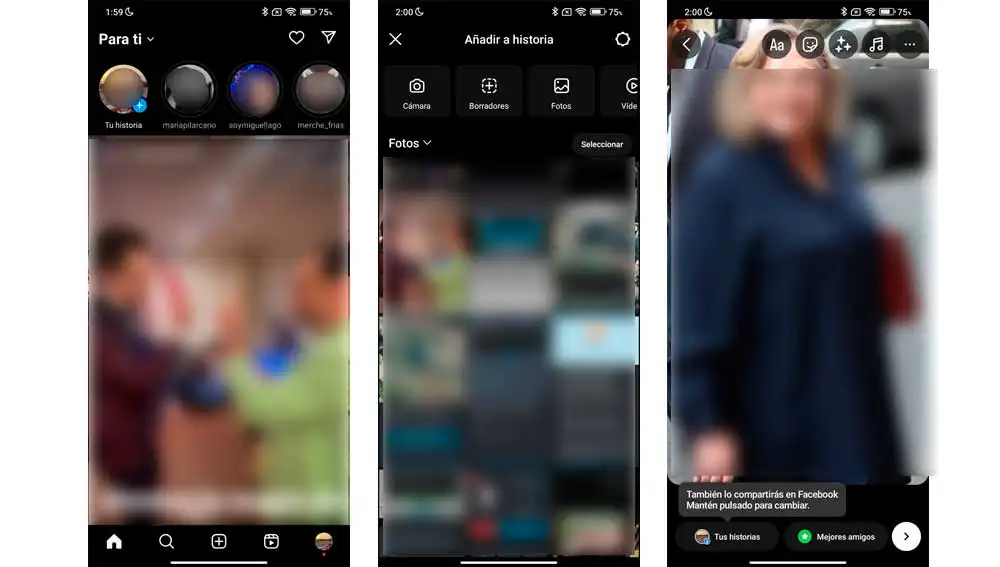 Creando historias en Instagram Creando historias en Instagram